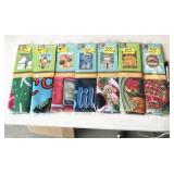 7pc assorted 28"x40" porch flags, NEW