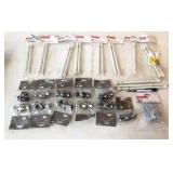 8"-11" tension rods, curtain hooks, corner