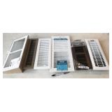 assorted registers, metal/wood/plastic,