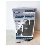 Superior Pump 1/4HP submersible sump pump, NEW