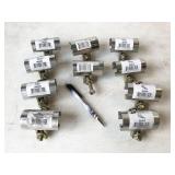 10pc 1/2" and 3/4" pipe clamps, NEW