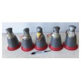 5pc Liquid-Plumr mini bellows sink plunger, NEW