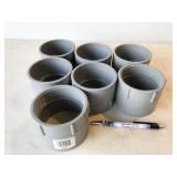 7pc Carlon pvc couplings, marked 3"FA but