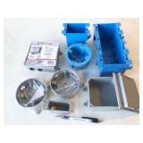 assorted junction and switch boxes, NEW