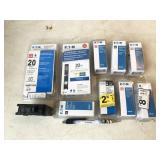 assorted breakers and padlockable devices - NEW