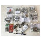 assorted hardware and hinges - NEW closeout/shelf