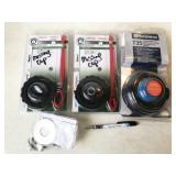 3pc assorted trimmer heads, 2 are missing caps,