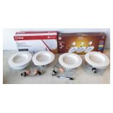 assorted led recessed retrofit downlights, open