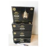4pc GE vintage style led pendant fixture, gun