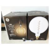 2pc GE led vintage style 40w replacement clear