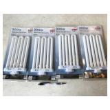 4pc Utilitech CFL 300w replacement bulbs, 4-pin
