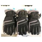 3 pair Westchester waterproof ski gloves, men