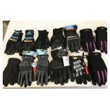 13 pair assorted gloves, men