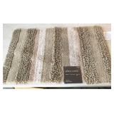 2pc Allen & Roth tan bath rug, 34"x20", 100%