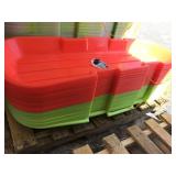 22pc DayGlow SnoTwin plastic toboggan, orange