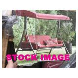Garden Treasures 3-seat swing, 600lb capacity, no