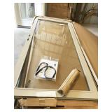 Larson metal storm door, 36"w x 80/81"t, hinge