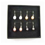 "Natural Fresh Water Pearl Set Sterling Silver;