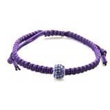 "Genuine Crystal Bracelet Sterling Silver;