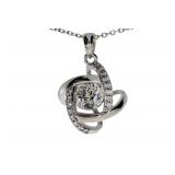 "Genuine Silver and CZ Dancing Pendants Sterling
