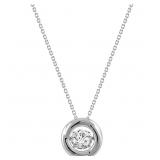 "Natural Silver and CZ Dancing Pendants Sterling