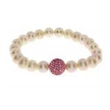 "Genuine Fresh Water Pearl Crystal Bracelet;