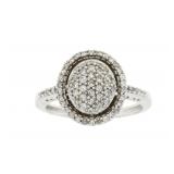 "Natural .50ct Diamond Ring 14KT White Gold;