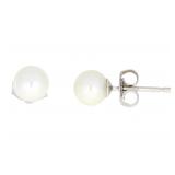 "Genuine Fresh Water Pearl Stud Earrings Sterling