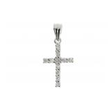 ".20ct Diamond Cross Religious Pendant 10KT White