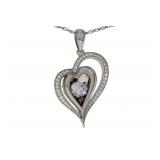 "Genuine Silver and CZ Dancing Pendants Sterling