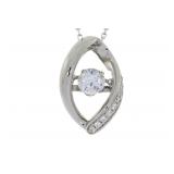 "Genuine Silver and CZ Dancing Pendants Sterling