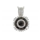 "Natural .50ct Diamond Pendant Sterling Silver;