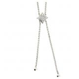 "Genuine .17ct Diamond Pendant Sterling Silver;