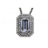 "Genuine Swarovski CZ Pendant Sterling Silver;