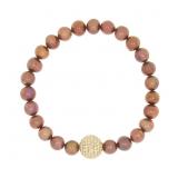 "Natural Fresh Water Pearl Crystal Bracelet;