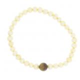 "Natural Fresh Water Pearl Tigereye Bracelet;