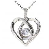 "Genuine Silver and CZ Dancing Pendants Sterling