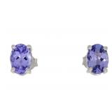NEW Genuine 1.10ct Tanzanite Stud Earrings, 1g