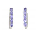 NEW Natural 1.00ct Tanzanite Hoop Earrings, 4.2g
