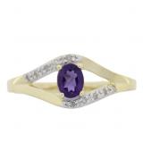 NEW Natural 0.33ct Amethyst & 0.04ct Diamond