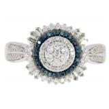 NEW Natural 0.50ct Diamond Ring, 3.8g Sterling