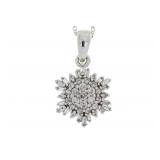 NEW Genuine .33ct Diamond Snowflake 18" Necklace,