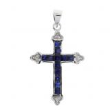NEW 0.75ct Sapphire & 0.02ct Diamond Cross