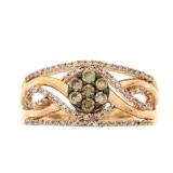 NEW Natural 0.50ct Diamond Ring, 2.9g 10KT Rose