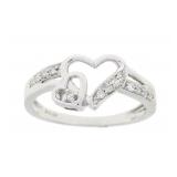 NEW Natural 0.20ct Diamond Ring, 2g 10KT White