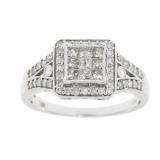 NEW Natural 0.76ct Diamond Ring, 3.6g 10KT White
