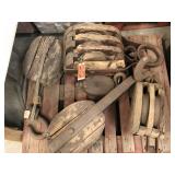 wooden block and tackles, 5pc