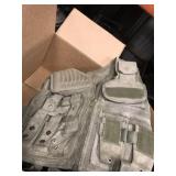 military vest and gas mask