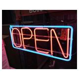 neon OPEN sign