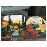 NEW porcelain Italian platters, 2pc